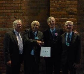 picture of trust members receiving award